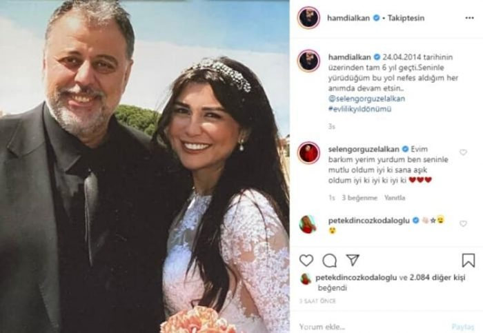 Evliliklerinin 6. yılını romantik şekilde kutladılar