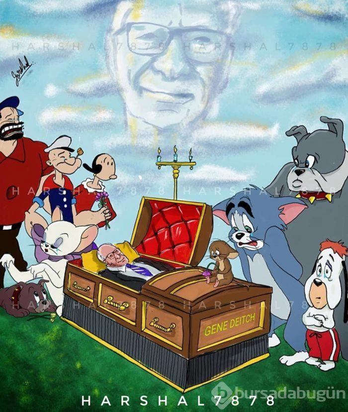 Tom ve Jerry ile Temel Reis'in yaratıcısı özel çizimlerle uğurlandı