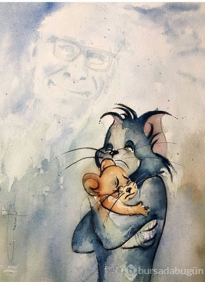 Tom ve Jerry ile Temel Reis'in yaratıcısı özel çizimlerle uğurlandı