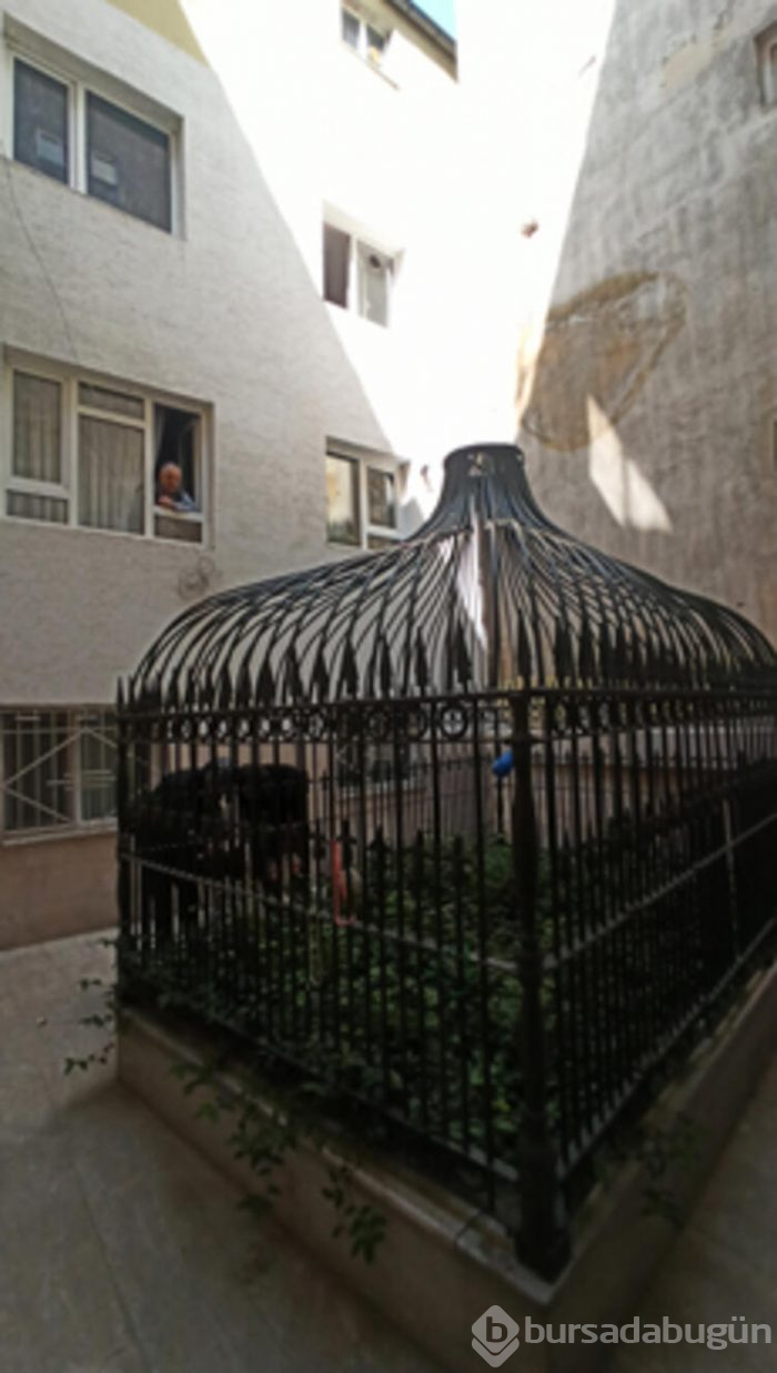 Bursa'da apartman boşluğundaki türbe şaşırttı