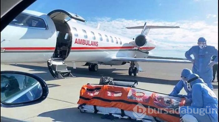 İsveç'ten ambulans uçakla Türkiye'ye geldi