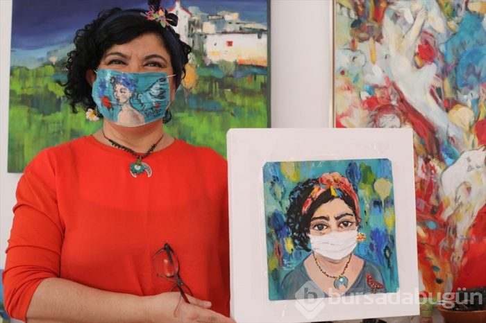 Cerrahi maskeler sanat eserine dönüşüyor