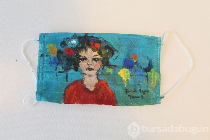 Cerrahi maskeler sanat eserine dönüşüyor