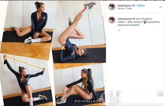 Eda Taşpınar Victoria's Secret modelini taklit etti 