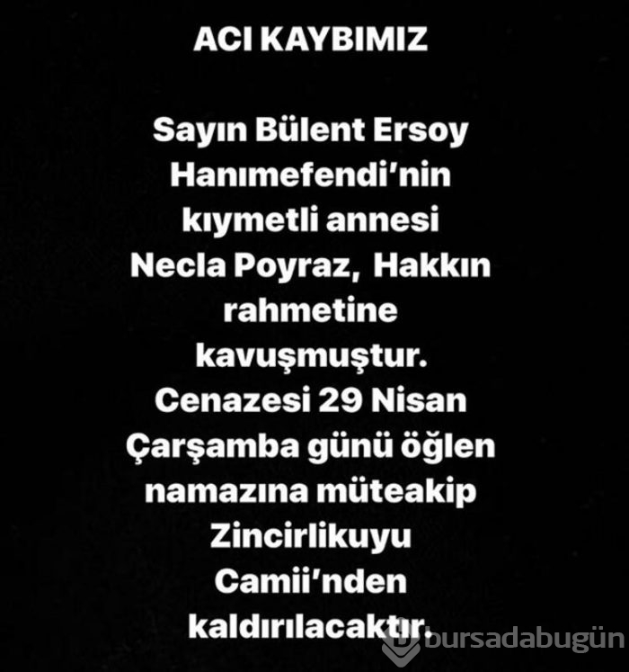 İşte Bülent Ersoy'un annesinin cenaze detayları