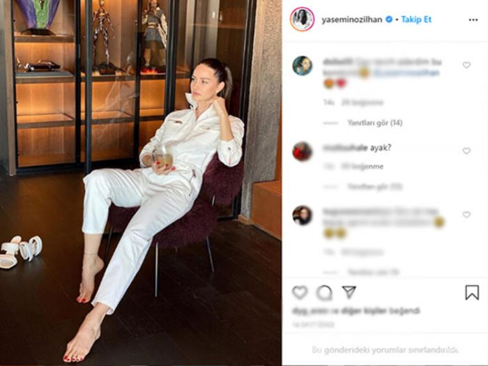 Yasemin Özilhan'ın bu seferde ayakları konuşuluyor