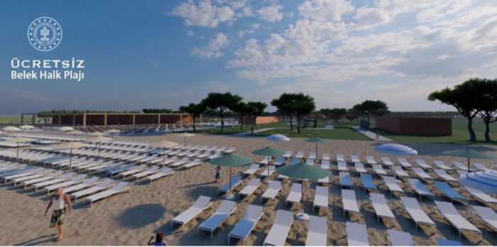  5 yıldızlı Belek Halk Plajı ve Kadriye Halk Plajı yeni sezonda ücretsiz hizmet verecek 