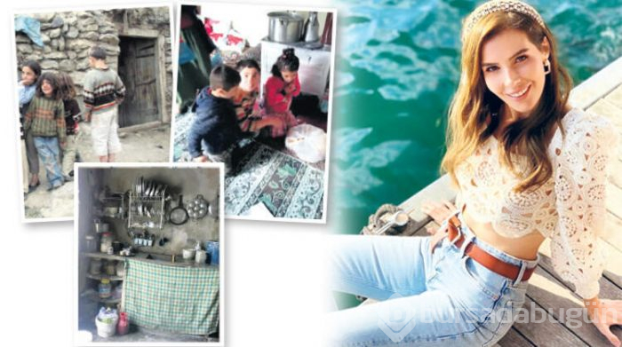 Hatice Şendil erzak dağıttı