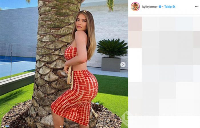 Kylie Jenner evde böyle geziyormuş