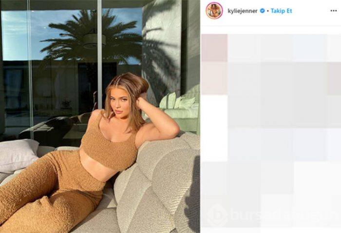 Kylie Jenner evde böyle geziyormuş