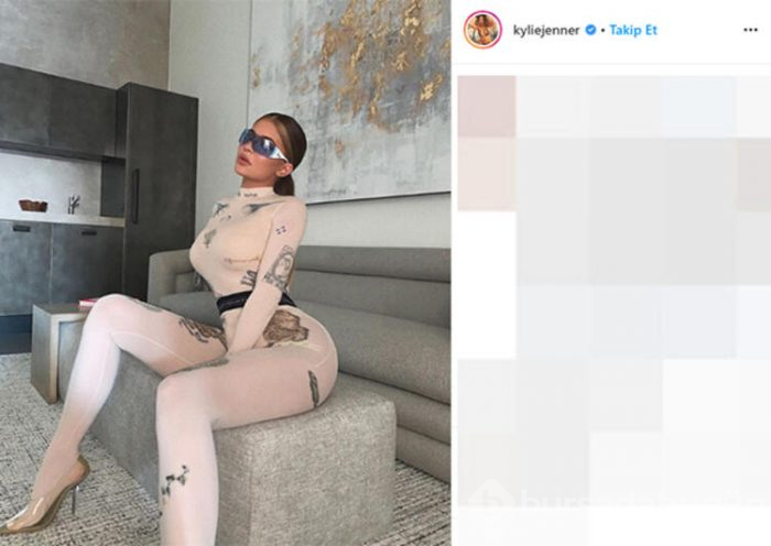 Kylie Jenner evde böyle geziyormuş