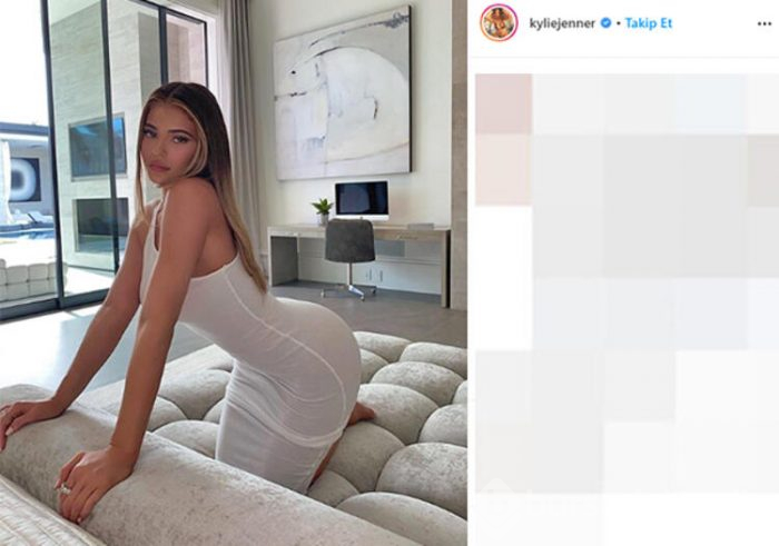 Kylie Jenner evde böyle geziyormuş