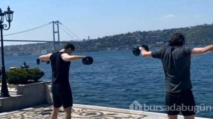 Kerim ve Hacı Sabancı'dan yalıda spor keyfi