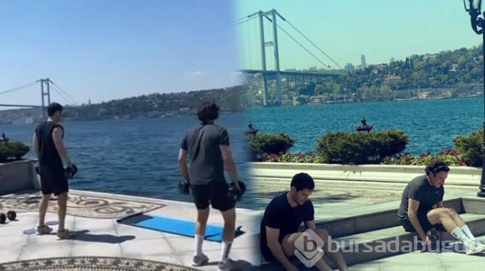 Kerim ve Hacı Sabancı'dan yalıda spor keyfi