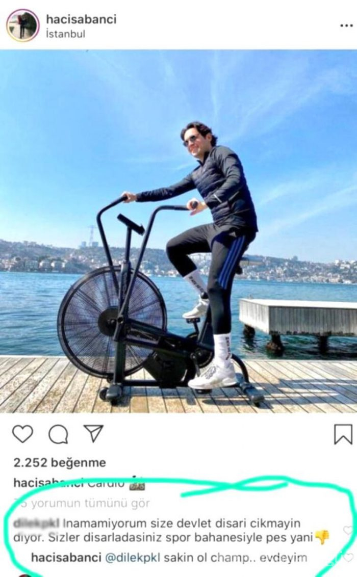 Kerim ve Hacı Sabancı'dan yalıda spor keyfi