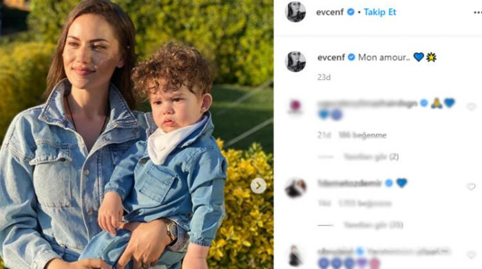 Fahriye Evcen'den oğluyla yeni paylaşım