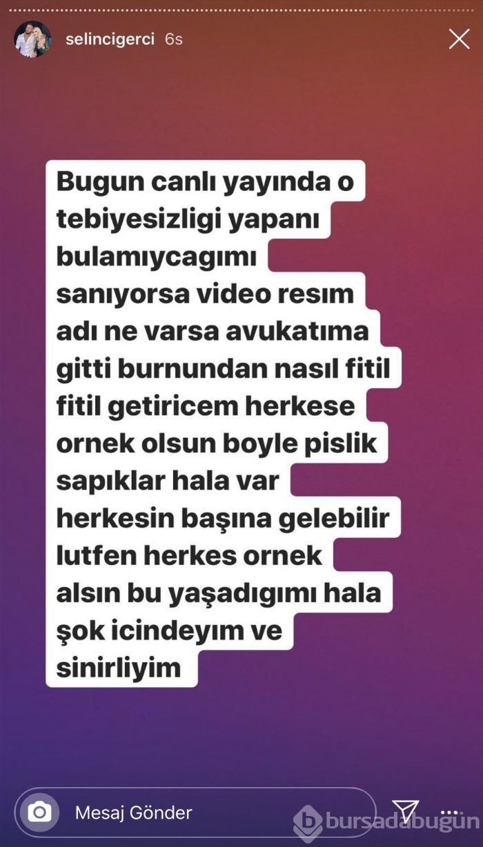 Selin Ciğerci'nin canlı yayınında, takipçisi cinsel organını gösterdi
