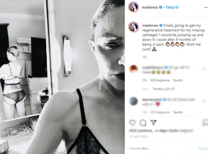 Madonna'dan olay yaratan banyo paylaşımı