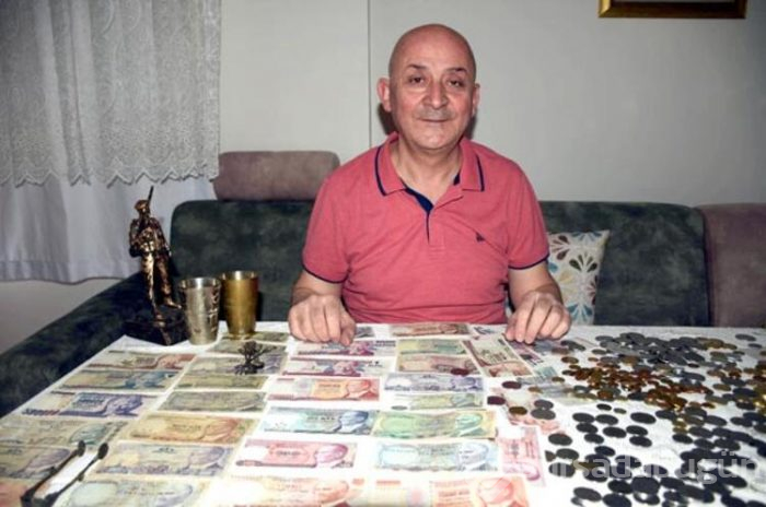 40 yılda 100 bin lira değerinde koleksiyon oluşturdu 