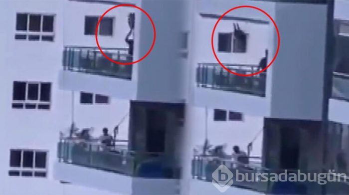 Sekizinci kata salıncak kurdu!