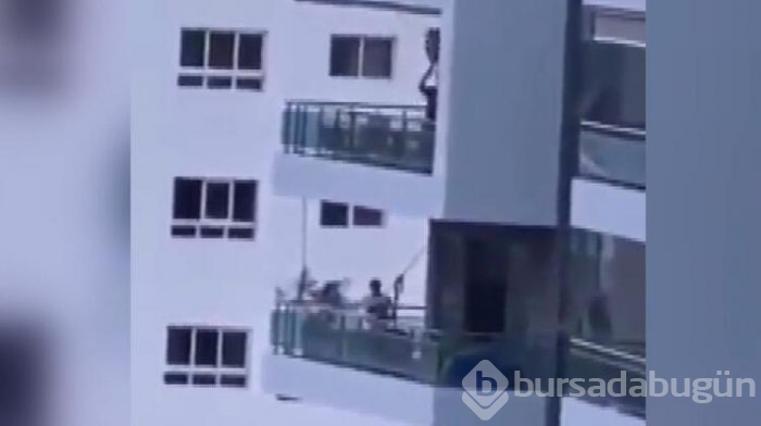Sekizinci kata salıncak kurdu!