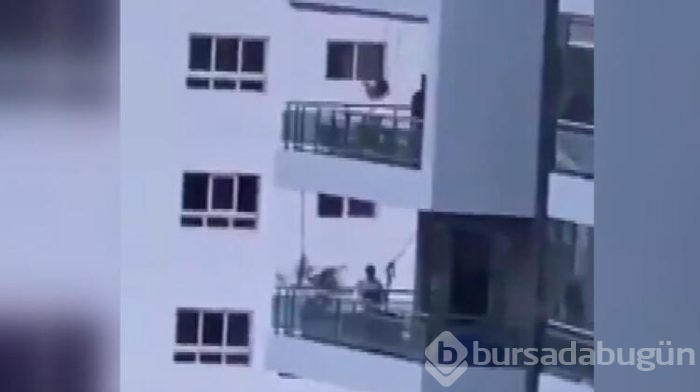 Sekizinci kata salıncak kurdu!