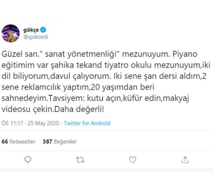 Gökçe fenomenleri çok ağır eleştirdi
