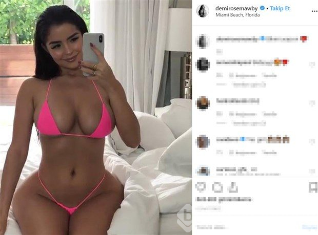 Demi Rose poz verdi: beğeni rekoru kırdı