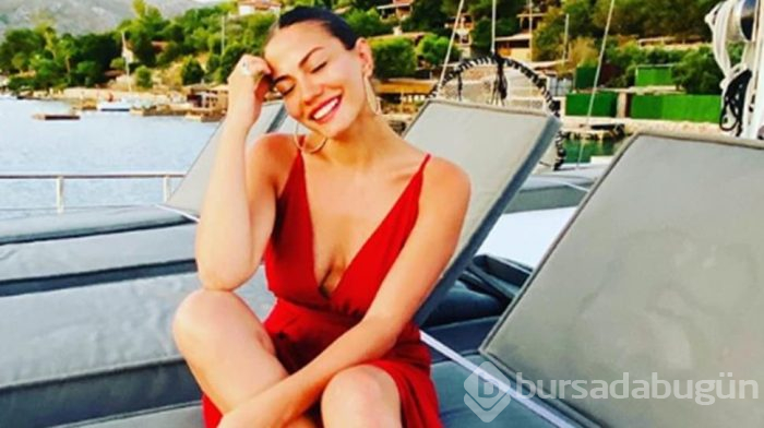 Demet Özdemir kırmızı elbiseli paylaşımıyla mest etti!