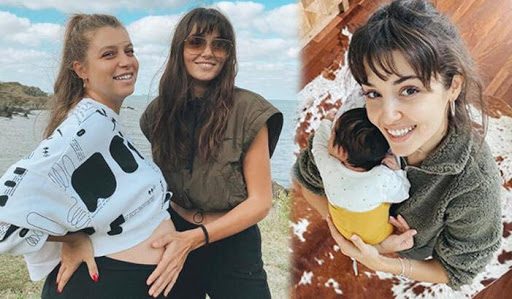 Hande Erçel'den teyze-yeğen pozu