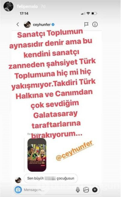 Ceyhun Fersoy, Felipe Melo'ya önce küfretti, sonra özür diledi
