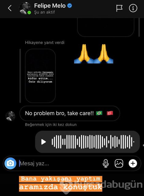 Ceyhun Fersoy, Felipe Melo'ya önce küfretti, sonra özür diledi
