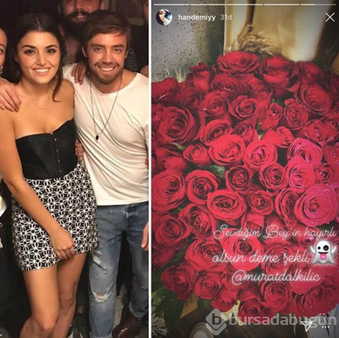 Murat Dalkılıç'tan sevgilisi Hande Erçel'e masaj!
