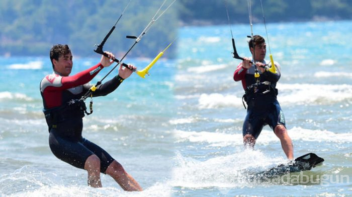 Sarp Levendoğlu'ndan 'kitesurf' şovu
