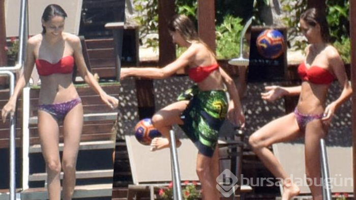 Brezilyalı gelin plajda şov yaptı