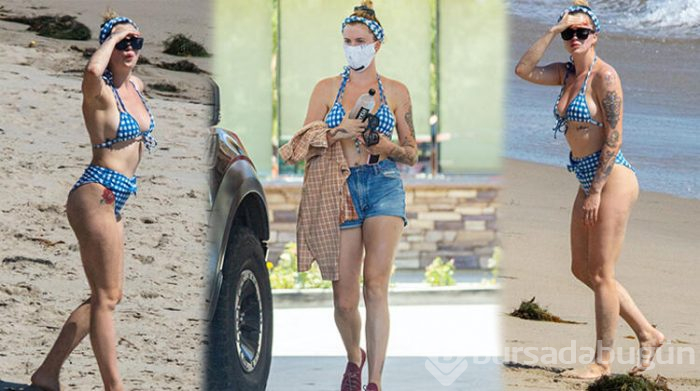 Ireland Baldwin sevgilisiyle plaja gitti