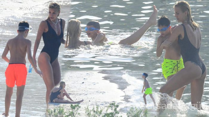 Çağla Şıkel sezonu açtı! Çocuklarıyla Bodrum'da