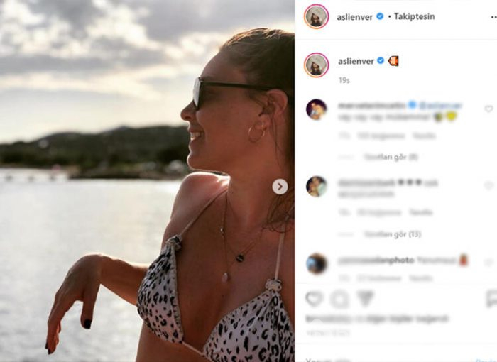 Aslı Enver'den bikinili poz