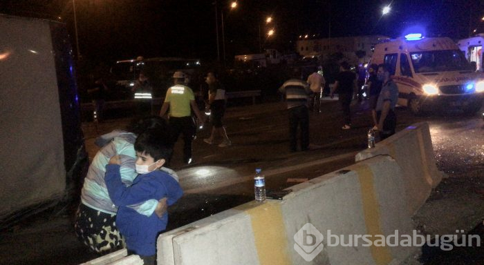 Bursa'da yolcu otobüsü devrildi! Ölü ve çok sayıda yaralı var