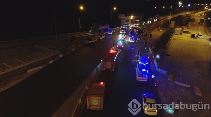 Bursa'da yolcu otobüsü devrildi! Ölü ve çok sayıda yaralı var