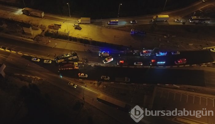 Bursa'da yolcu otobüsü devrildi! Ölü ve çok sayıda yaralı var