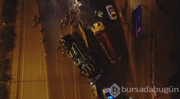 Bursa'da yolcu otobüsü devrildi! Ölü ve çok sayıda yaralı var