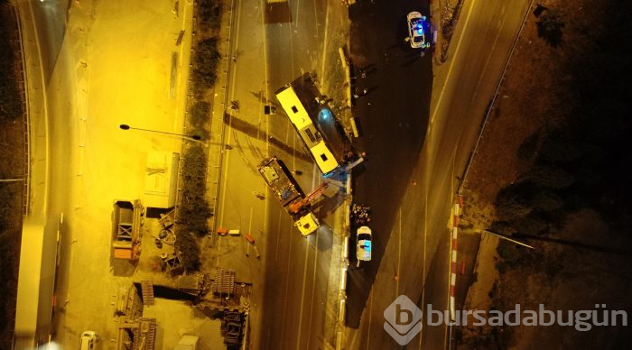 Bursa'da yolcu otobüsü devrildi! Ölü ve çok sayıda yaralı var
