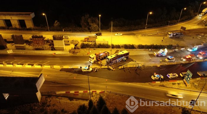 Bursa'da yolcu otobüsü devrildi! Ölü ve çok sayıda yaralı var