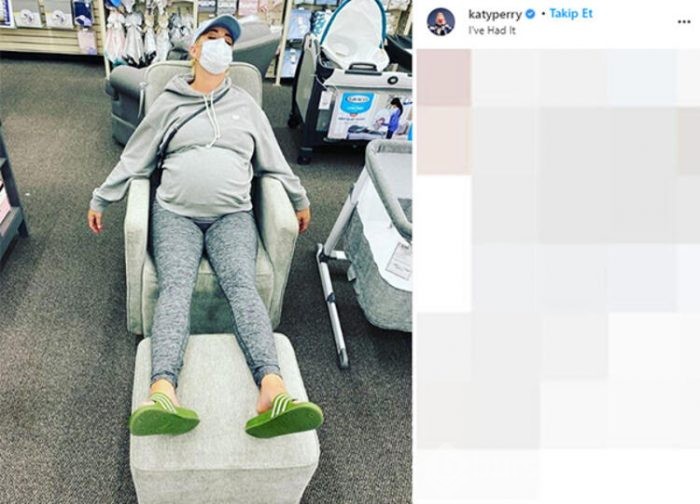 Katy Perry karnı burnunda pozunu paylaştı: Yorgun star!
