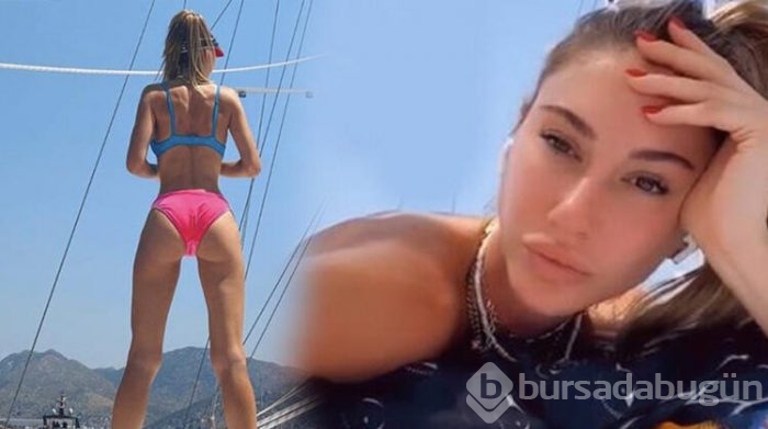 Şeyma Subaşı teknede üstsüz güneşlendi