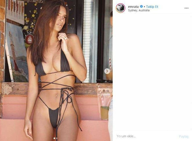 Emily Ratajkowski'nin plaj keyfi