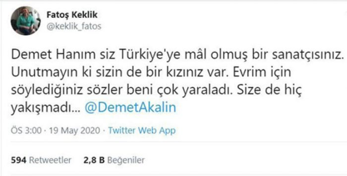Demet Akalın: Evrim'in annesine koltuk hediye ettim