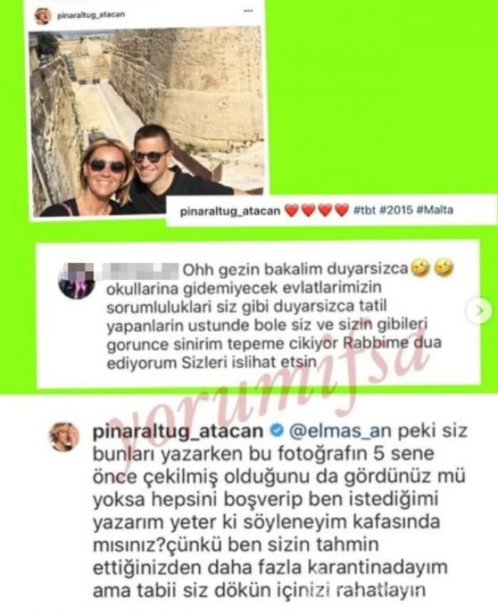 Pınar Altuğ'un paylaştığı TBT corona virüsü eleştirisi aldı: Duyarsız!