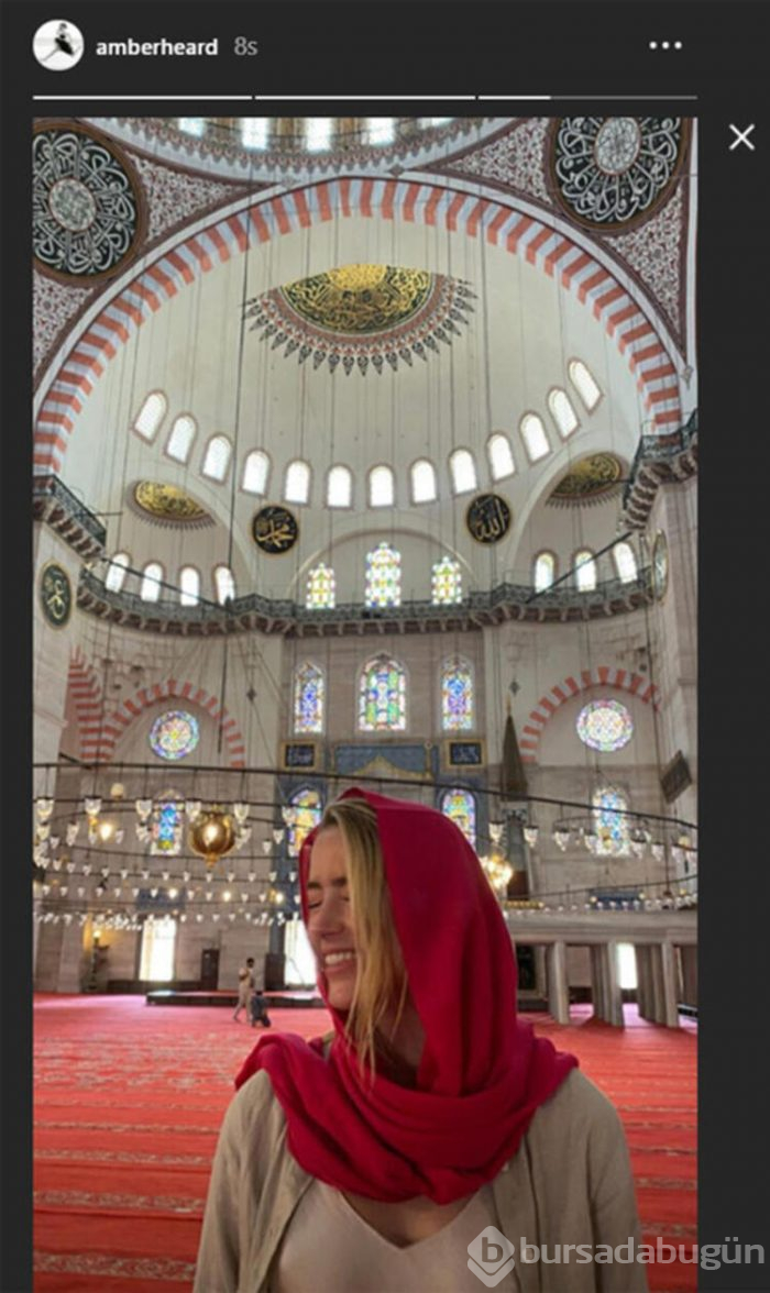 Amber Heard, İstanbul'a hayran kaldı
